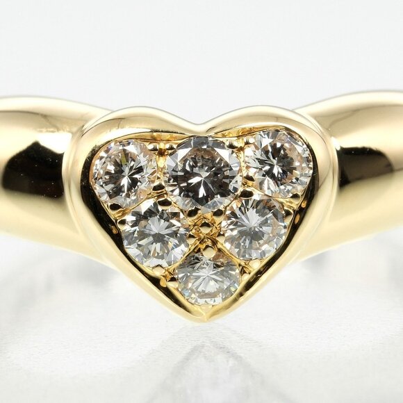 TIFFANY Gold Diamond Heart Ring - Picture 4 of 8